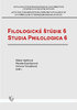 Filologické štúdie 6 - Studia Philologica 6
